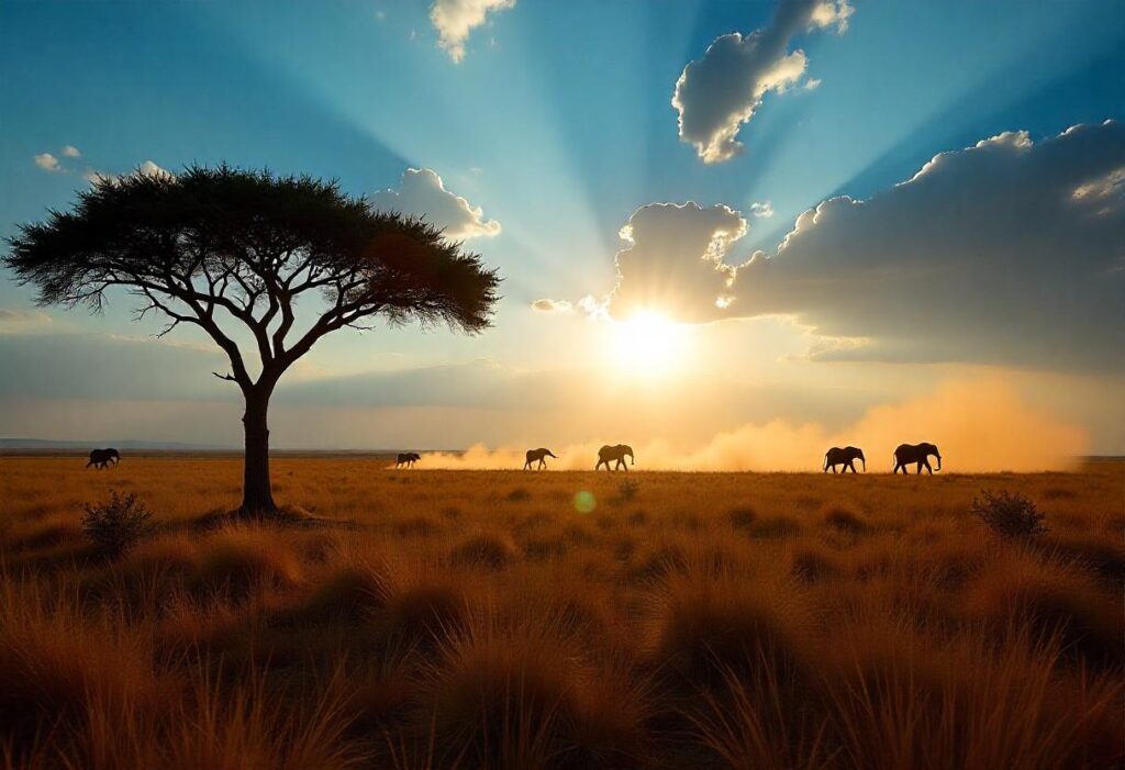 differents seasons african safari