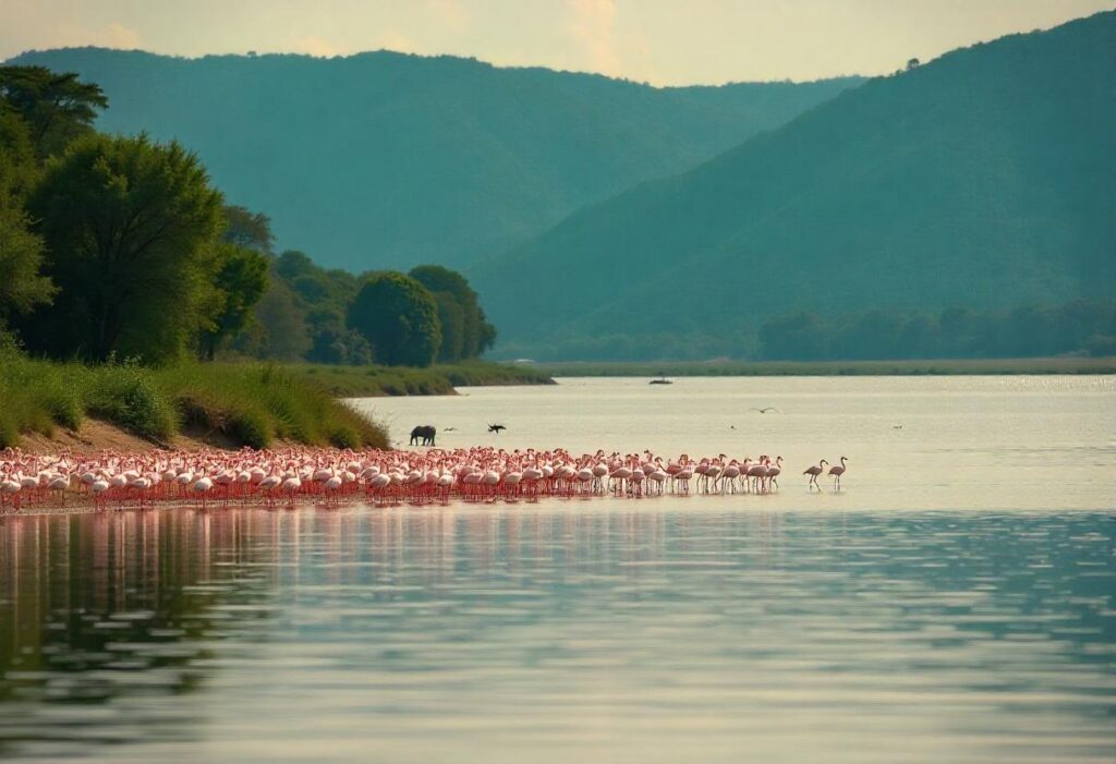 Lake Manyara worth visiting flamingos