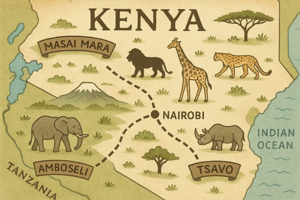Amboseli safari and other parks itinerary
