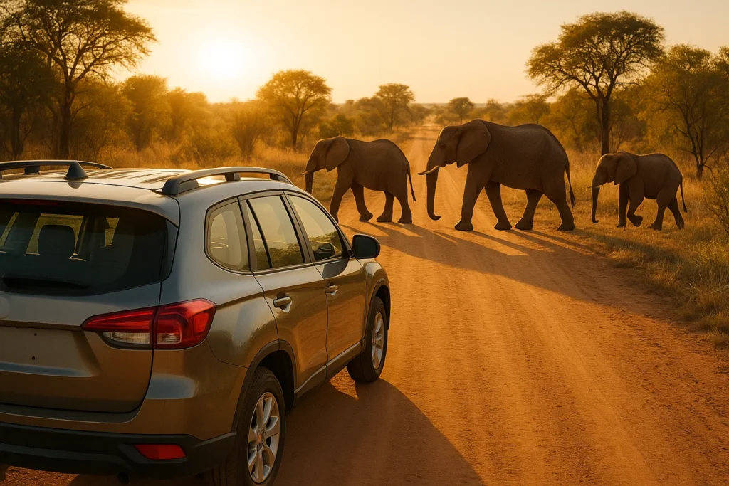 Kruger National Park self-drive car hire fuel road conditions