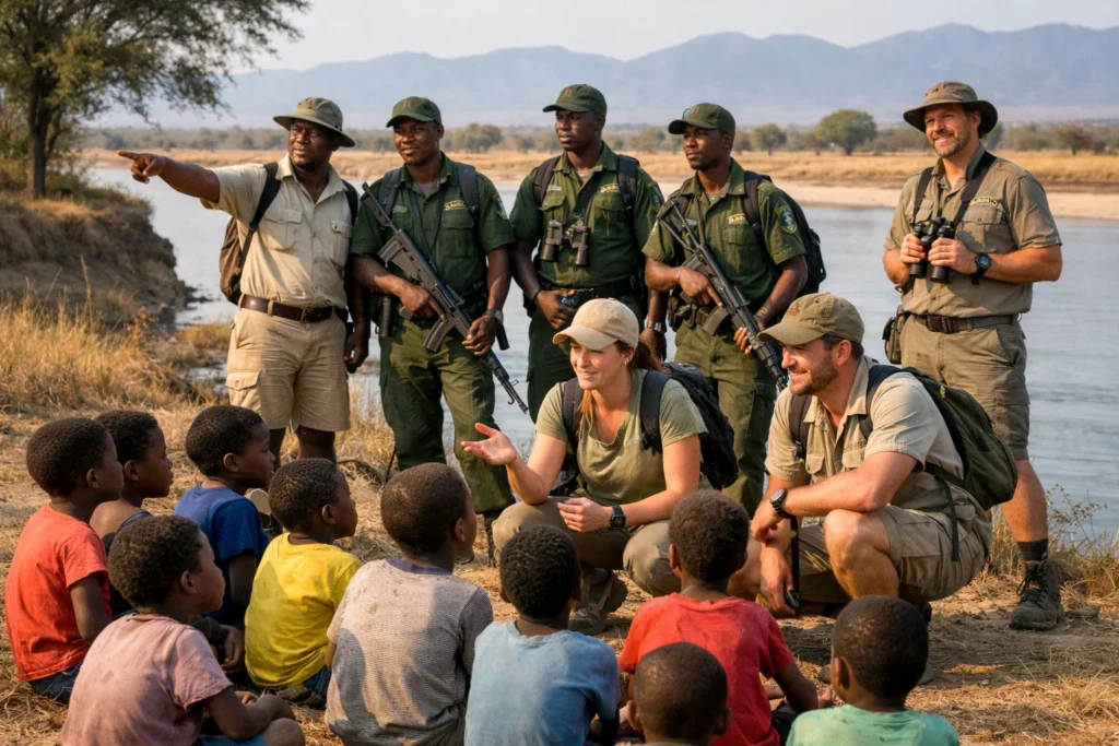 community role in protecting South Luangwa wildlife